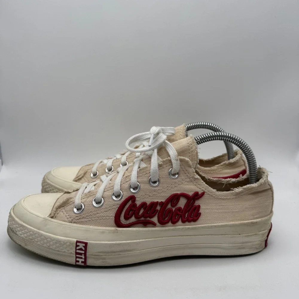 Converse Kith‎ Coca-Cola Chuck 70 Ox Parchment Red Low Top Shoes 169837C Mens 7